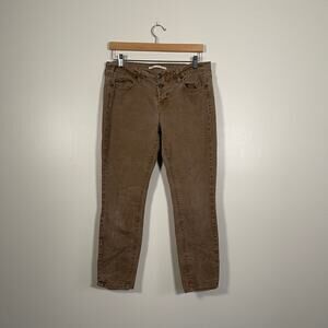 Vince • Luce Cropped Skinny Jeans in Dark Camel Brown